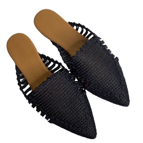 Garnet Hill Shoes - Garnet Hill Delia woven mules Slide On Pointed Toe Flats size 40